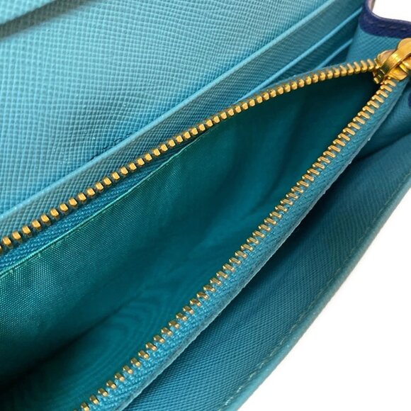 PRADA - Navy Saffiano Leather Long Wallet 198-071125 - Picture 6 of 9